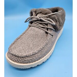 NEW Hey Dude Women's Britt Herringbone Grey Shoes Size 7